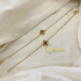 Premium Stone Pendant Anklets  -Dice-G8411